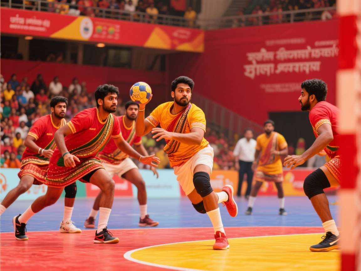 Desi Handball Challenge Strategies Desi Handball Challenge strategy guide showing optimal player positions and formation tactics